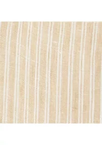 Striped Linen Roll-Tab-Sleeve Romper