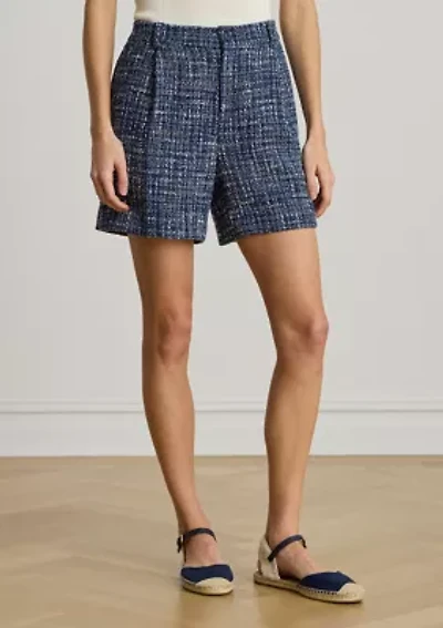 Women's Pleated Bouclé Shorts