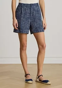 Women's Pleated Bouclé Shorts