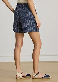 Women's Pleated Bouclé Shorts