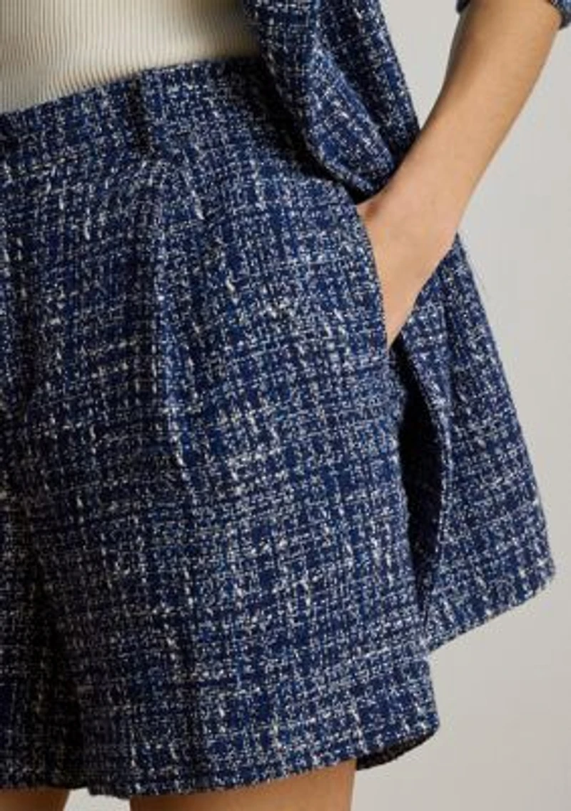 Women's Pleated Bouclé Shorts