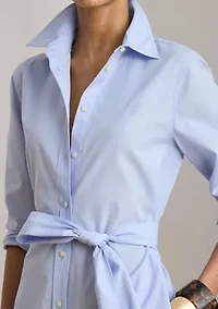Women's End-on-End Cotton Shirtdress