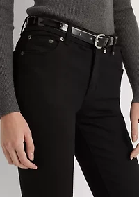 Petite Mid Rise Straight Jeans