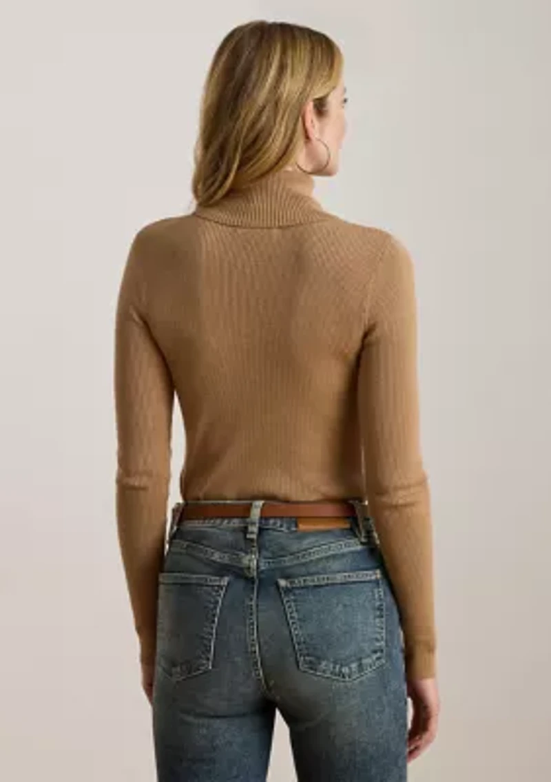Petite Ribbed Turtleneck Sweater