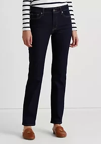 Petite Mid Rise Straight Jeans