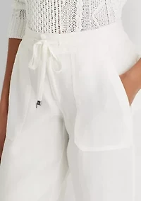 Petite Linen Wide-Leg Pants