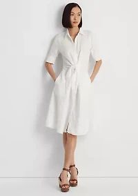 Petite Linen Shirtdress