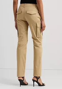 Petite Cotton Sateen Cargo Pants