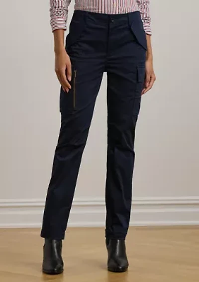 Petite Cotton Sateen Cargo Pants