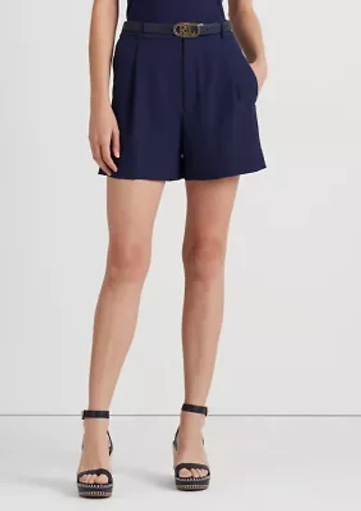 Petite Pleated Georgette Shorts