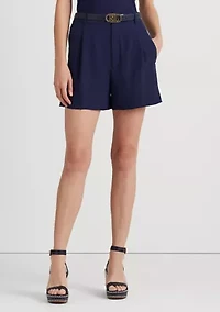 Petite Pleated Georgette Shorts