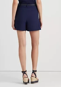 Petite Pleated Georgette Shorts