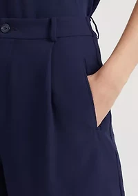 Petite Pleated Georgette Shorts