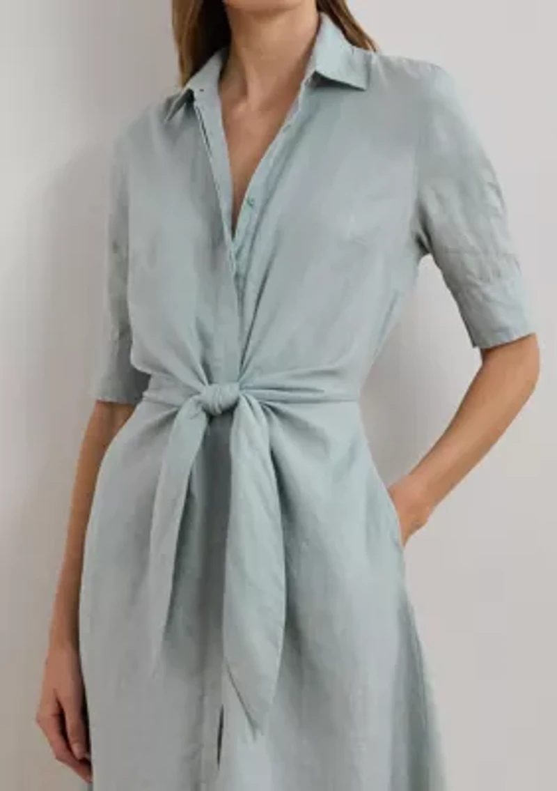 Petite Linen Shirtdress