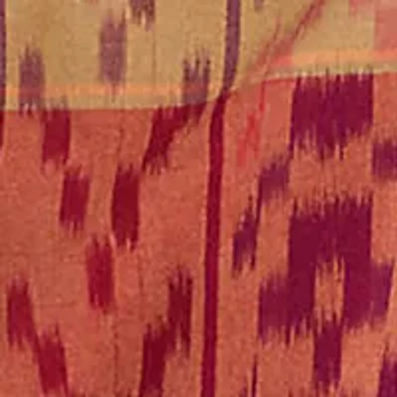 Petite Geo-Motif Cotton-Linen Wrap Skirt