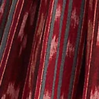 Petite Geo Stripe Belted Cotton Voile Dress