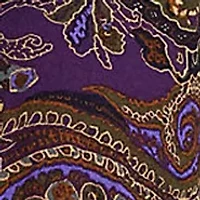 Petite Paisley Ruffle Trim Georgette Shirt