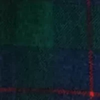 Petite Black Watch Plaid Beaded-Crest Sweater