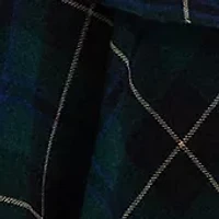 Petite Plaid Ruffle Trim Georgette Tiered Dress