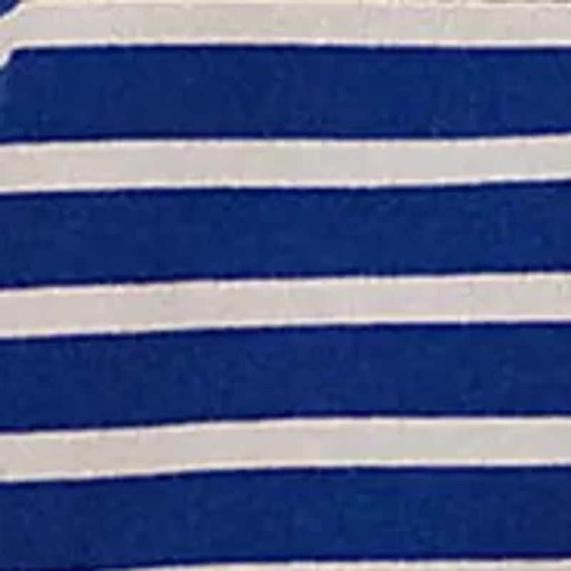 Petite Striped Cotton Jersey Boat. Neck Top