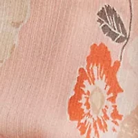 Petite Floral Ruffle-Trim Georgette Blouse