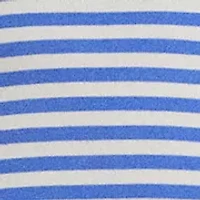 Petite Striped Stretch Cotton Crew Neck T-Shirt