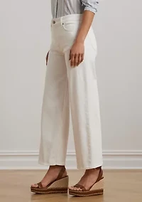 Petite High Rise Wide Leg Cropped Jeans