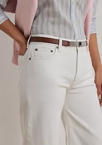 Petite High Rise Wide Leg Cropped Jeans