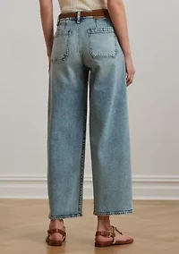 Petites High Rise Wide Leg Cropped Jeans