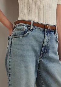 Petites High Rise Wide Leg Cropped Jeans