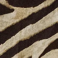 Petite Zebra-Print Linen Wide-Leg Pants