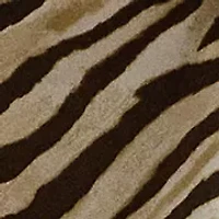 Petite Zebra-Print Tie-Front Crepe Shirtdress
