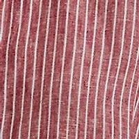 Petite Striped Linen Roll-Tab-Sleeve Shirtdress