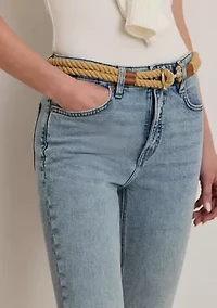 Petite High-Rise Straight Ankle Jeans