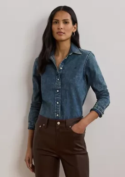Petite Classic Fit Denim Shirt