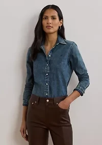 Petite Classic Fit Denim Shirt