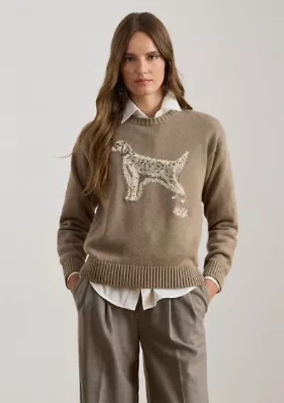 Petite Intarsia-Knit English Setter Sweater