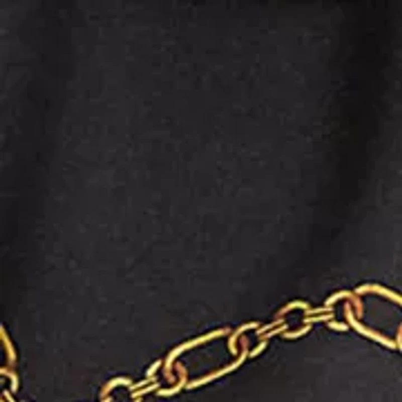 Petite Classic Fit Belting-Print Satin Shirt