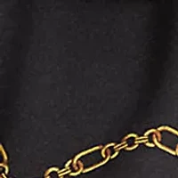 Petite Classic Fit Belting-Print Satin Shirt