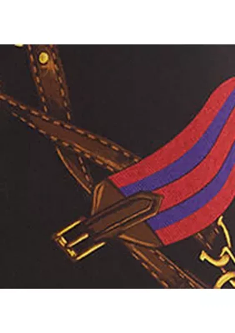 Petite Classic Fit Belting-Print Satin Shirt