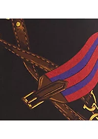 Petite Classic Fit Belting-Print Satin Shirt