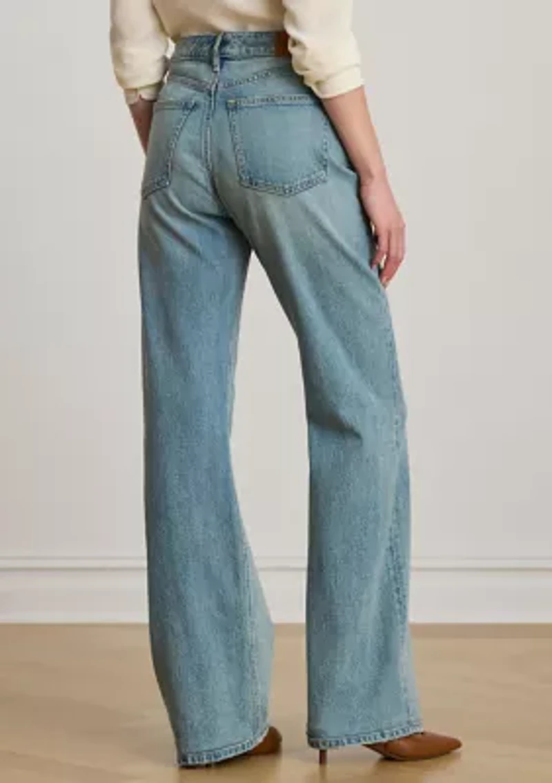 Petite High-Rise Wide-Leg Jeans