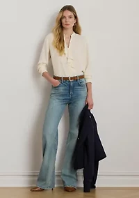 Petite High-Rise Wide-Leg Jeans