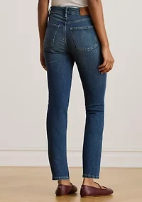 Petite High-Rise Straight Ankle Jeans