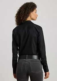 Petite Classic Fit Logo Cotton-Blend Shirt