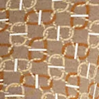 Petite Geo-Print Stretch Cotton Boatneck Tee