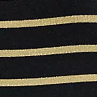 Petite Metallic Striped Boatneck Top