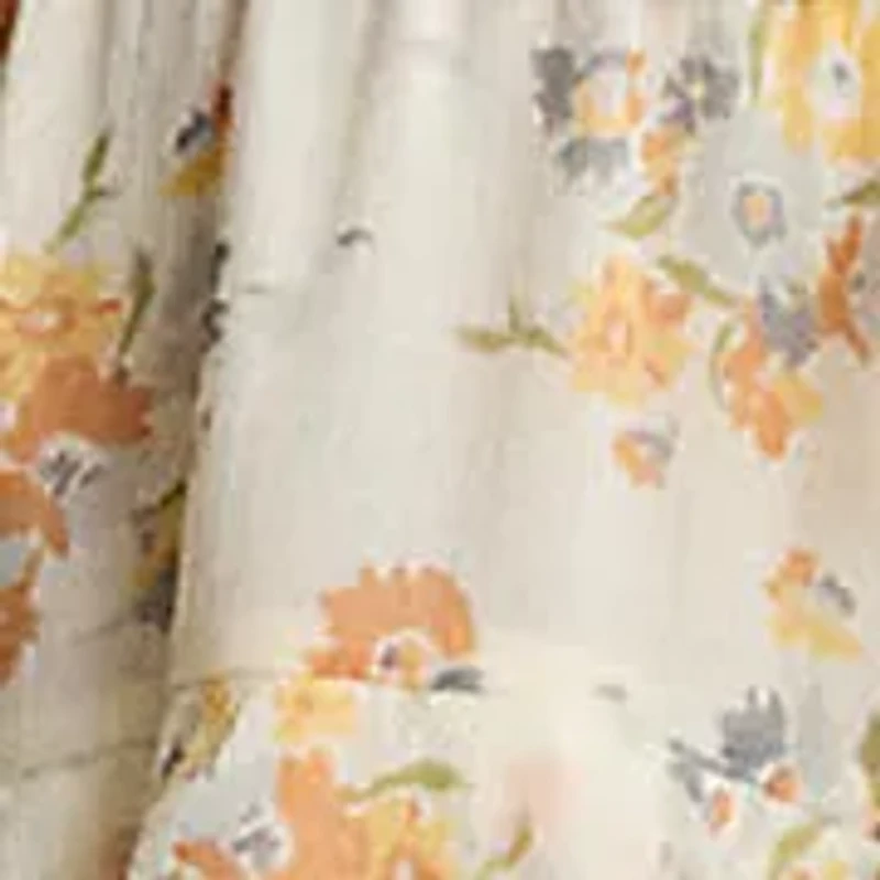 Petite Floral Ruffle-Trim Tiered Dress