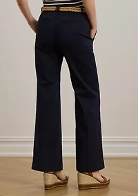 Petite Stretch Cotton Chino Flare Pants