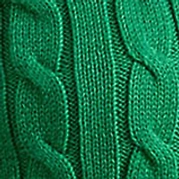 Petite Embroidered-Crest Cable-Knit Sweater